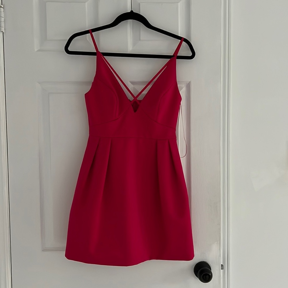 Hot pink dress